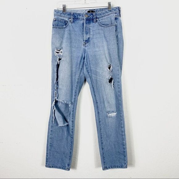 Volcom Light Wash Destroyed Denim Skinny Jeans - Picture 1 of 8